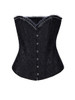 Casual Lace-Up Ruffle Trim Single Breasted Plain Corset