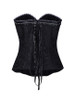 Casual Lace-Up Ruffle Trim Single Breasted Plain Corset