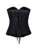 Casual Lace-Up Ruffle Trim Single Breasted Plain Corset