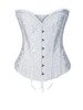 Casual Lace-Up Ruffle Trim Single Breasted Plain Corset