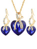 Casual Heart-Shaped Austria Crystal Necklace And Earring Casual Heart-Shaped Austria Crystal Necklace And Earring