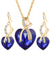 Casual Heart-Shaped Austria Crystal Necklace And Earring Casual Heart-Shaped Austria Crystal Necklace And Earring