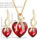Casual Heart-Shaped Austria Crystal Necklace And Earring Casual Heart-Shaped Austria Crystal Necklace And Earring