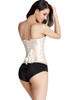 Casual Strapless Zips Embossed Lace-Up Corset