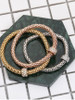 Casual 3 Pieces Rhinestone Elastic Chain Bracelet