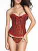 Casual Bowknot Lace-Up Ruffle Trim Corset