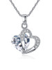 Casual Faux Crystal Rhinestone Heart Necklace