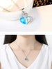 Casual Faux Crystal Rhinestone Heart Necklace