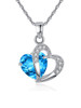 Casual Faux Crystal Rhinestone Heart Necklace