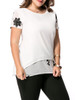 Casual Round Neck Printed Plus Size T-Shirt