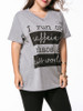 Casual Loose V-Neck Stylish Letters Printed Plus Size T-Shirt