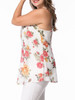 Casual Scoop Neck Racerback Chiffon Floral Plus Size T-Shirt