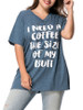 Casual V-Neck Letters Printed Plus Size T-Shirt