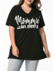 Casual Loose Trendy V-Neck Letters Printed Plus Size T-Shirt