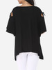 Casual Hollow Out Plain Asymmetrical Hems Exquisite Round Neck Short-sleeve-t-shirt Casual Hollow Out Plain Asymmetrical Hems Exquisite Round Neck Short-sleeve-t-shirt