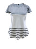 Casual Color Block Striped Short Sleeve T-Shirt