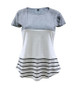 Casual Color Block Striped Short Sleeve T-Shirt