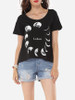 Casual Assorted Colors Printed Modern Delightful Round Neck Short-sleeve-t-shirt