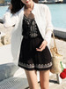 Casual Fringe Longline Patchwork Hollow Out Plain Kimono