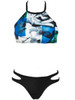 Casual Halter Cutout Abstract Print Bikini