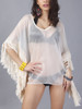 Casual V-Neck Fringe See-Through Plain Tunic