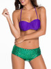 Casual Halter Animal Printed Underwire Color Block Swimwear