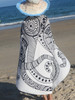 Casual Abstract Printed Round Beach Shawl