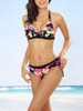 Casual Halter Drawstring Camouflage Printed Bikini