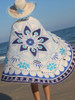 Casual Geometric Floral Round Beach Shawl