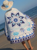 Casual Geometric Floral Round Beach Shawl