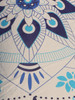 Casual Geometric Floral Round Beach Shawl