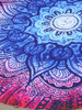 Casual Blue Gradient Round Beach Shawl