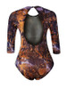 Casual Crew Neck Back Hole One Piece In Animal Printed