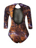 Casual Crew Neck Back Hole One Piece In Animal Printed