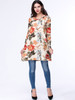 Casual Colorful Split Neck Pocket Floral Blouse