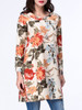Casual Colorful Split Neck Pocket Floral Blouse
