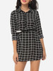 Casual Plaid Single Breasted Designed Polo Collar Blouse