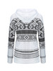 Casual Designed Drawstring Printed Striped Hoodie
