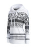 Casual Designed Drawstring Printed Striped Hoodie