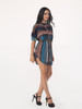 Casual Bohemian Printed Drawstring Captivating Band Collar Blouse