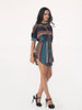 Casual Bohemian Printed Drawstring Captivating Band Collar Blouse