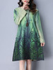 Casual Round Neck Printed Special Designed Shift Dress