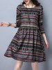 Casual Round Neck Striped Extraordinary Skater Dress