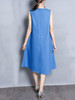 Casual Round Neck Printed High-Low Shift Dress