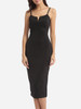 Casual Spaghetti Strap Plain Little Black Cocktail-Dress