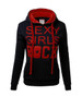 Casual Extraordinary Kangaroo Pocket Color Block Letters Printed Hoodie