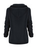 Casual Fancy Hooded Decorative Buttons Plain Hoodie