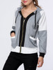 Casual Trendy Patch Pocket Color Block Hoodie