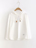 Casual Simple Loose Drawstring Plain Hoodie