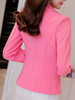 Graceful Notch Lapel Plain Blazer With Long Sleefe